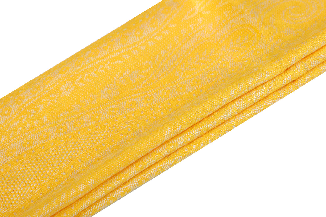 Harmony Yellow Cotton Silk Blend Shawl