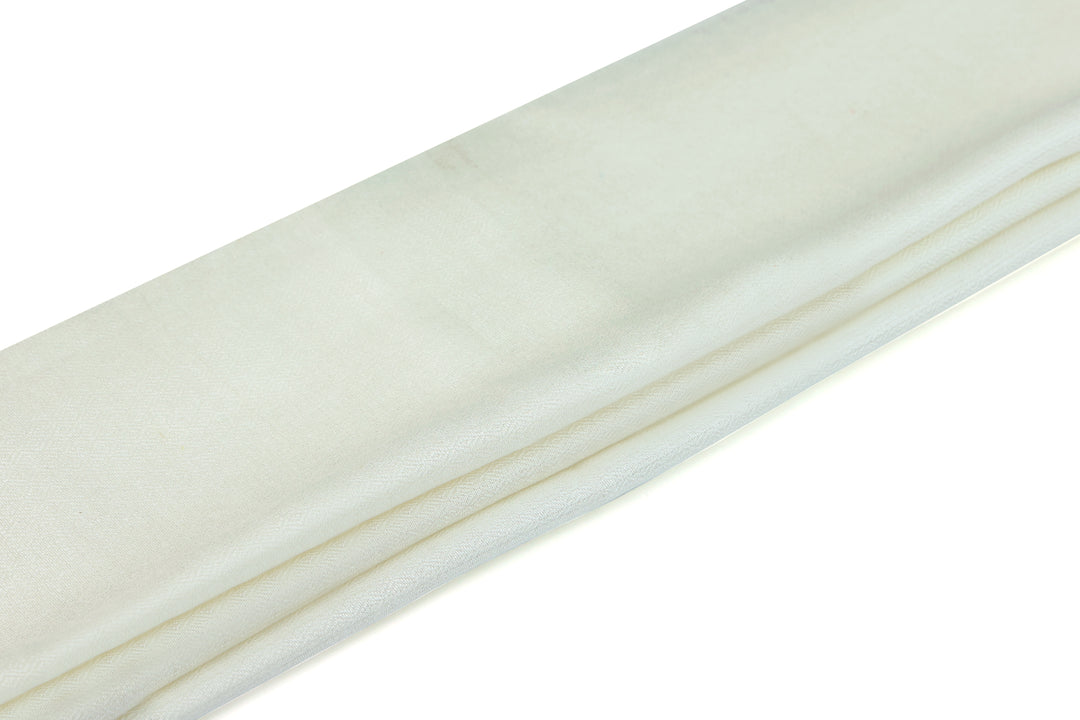 Opulent Off-white Silk Elegance Shawl