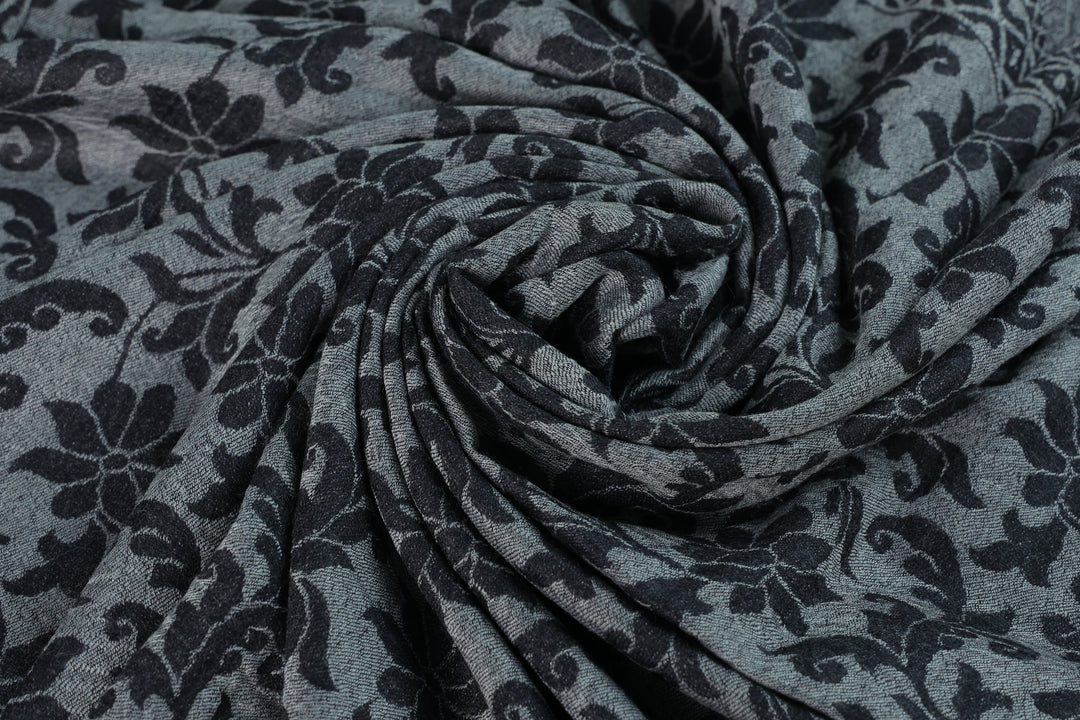 Black & Grey Pashmina Wool Shawl