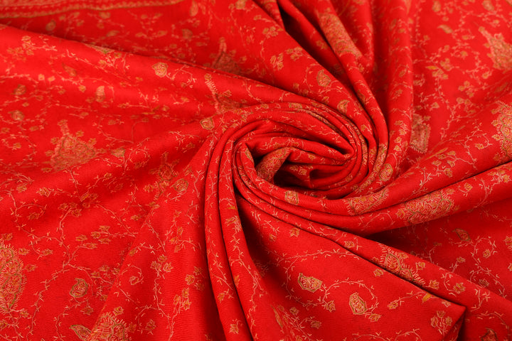 Cozy Red Elegance Cashmere Wool Wrap