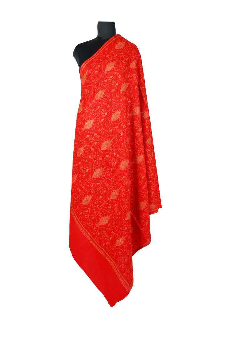 Cozy Red Elegance Cashmere Wool Wrap